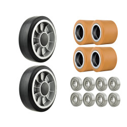 Satz Gummiräder und Rollen...